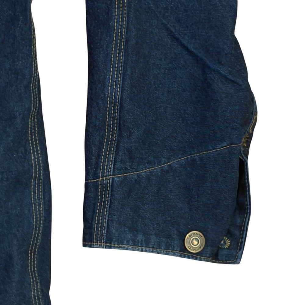 Carhartt Full Swing Chore Coat Denim Sherpa Fleece Lined Jacket XL Blue Great - Picture 5 of 14